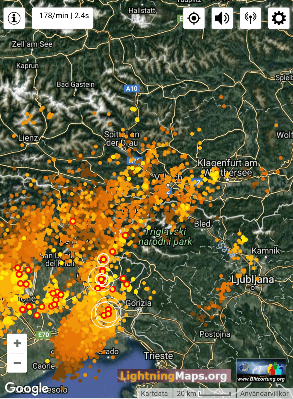 Det åskar bra i alperna vill jag&nbsp;lova!